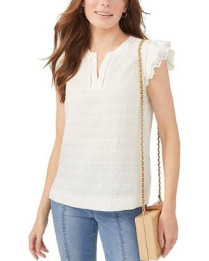 J.McLaughlin Cailin Linen-blend Blouse - White