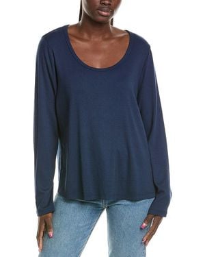 Michael Stars Emilia Scoop Neck T-Shirt - Blue
