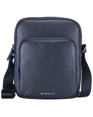 Mywalit A Leather Crossbody - Blue