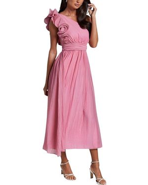 CHARLOTTE GREEN Midi Dress - Pink