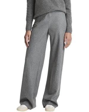 Vince High Waist Wool-Blend Bias Pant - Grey