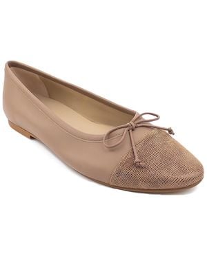 Menina Step Belle Leather Ballet Flat - Brown