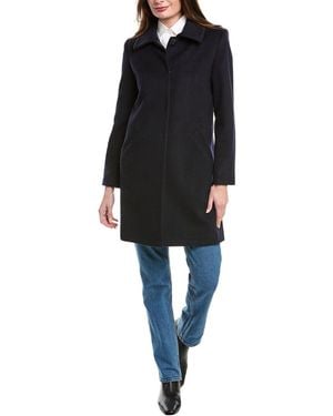 Sofiacashmere Sofiacashmere Modern Luxe Wool & Cashmere-Blend Coat - Black