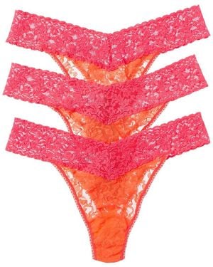 Hanky Panky 3Pk Colorplay Original Thong - Pink