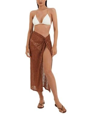 ViX Knit Karen Midi Skirt - Brown
