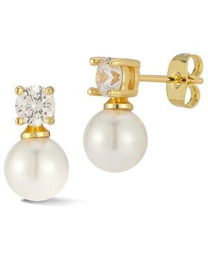 Glaze Jewelry 18K Plated Cz Studs - Metallic