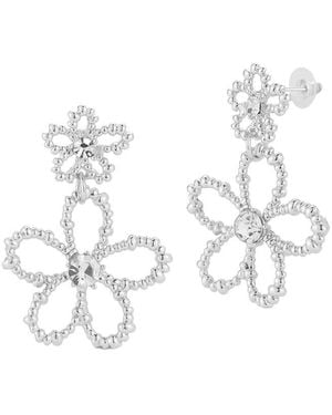 Chloe and Madison Jewellery Plated Earrings - White
