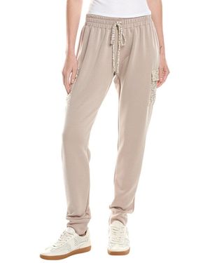 Ariella Sequin Pocket Cargo Pant - Natural