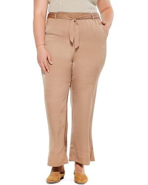 NIC+ZOE Nic+zoe Plus Soft Drape Wide Leg Pant - Natural