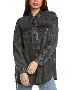 Vintage Havana Long Tencel Shirting - Grey