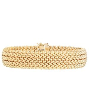 Italian Gold 14K Mesh Bracelet - Metallic
