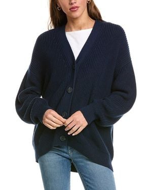 525 America Structured Stripe Cardigan - Blue