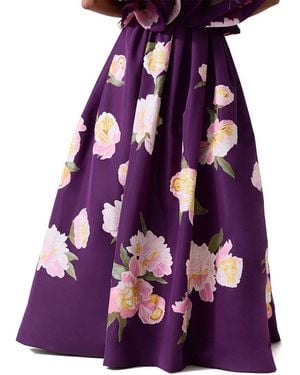Carolina Herrera Embellished Silk Ball Skirt - Purple