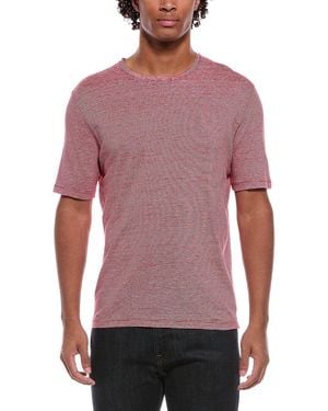 Slowear Crewneck Stripe Linen-Blend T-Shirt - Red