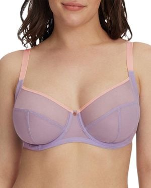 Skarlett Blue Spellbound Sheer Side Support Bra - Purple