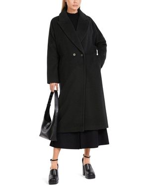 Marc Cain Long Alpaca-blend Coat - Black