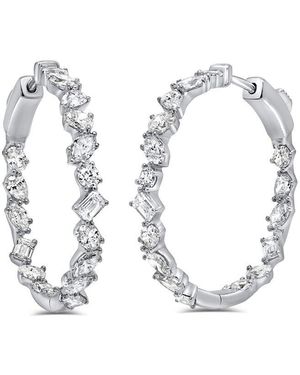 Sabrina Designs 14K 3.14 Ct. Tw. Diamond Hoop Dangle Earrings - White