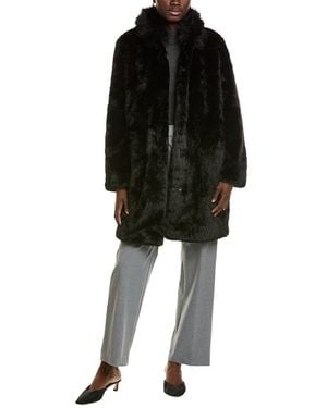 Marc Cain Faux Fur Coat - Black