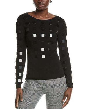 Akris Embellished Square Top - Black