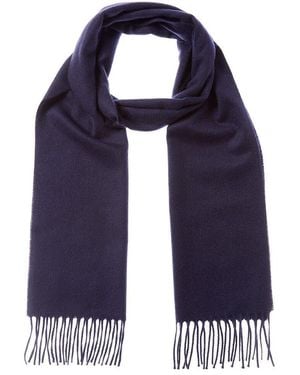 Celine Fringed Cashmere Scarf - Blue