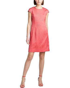 Natori Scroll Jacquard Dress - Red