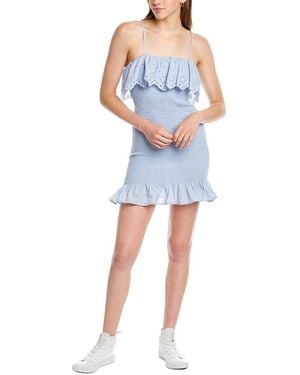 DNT Smocked Mini Dress - Blue