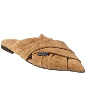 Brunello Cucinelli Suede Flat - Brown