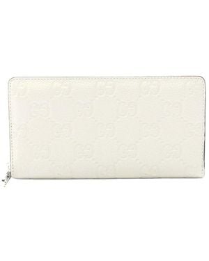 Gucci Imprint Long Wallet (authentic Pre-loved) - Natural