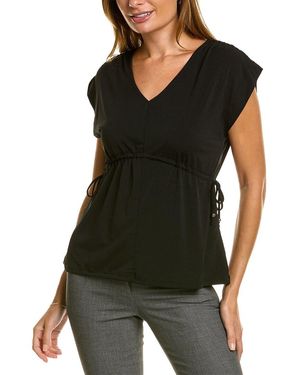 Ellen Tracy Drawstring Top - Black
