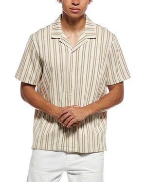 Vince Jacquard Stripe Button Down Shirt - White