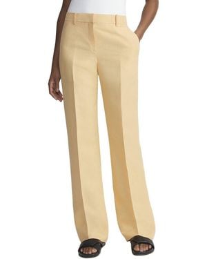 Lafayette 148 New York Gates Silk & Linen-Blend Full Leg Pant - Natural