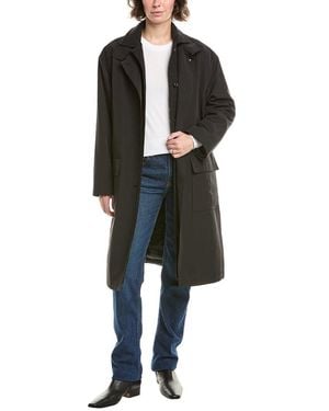 Jane Post 3-In-1 Wool Trench Coat - Black