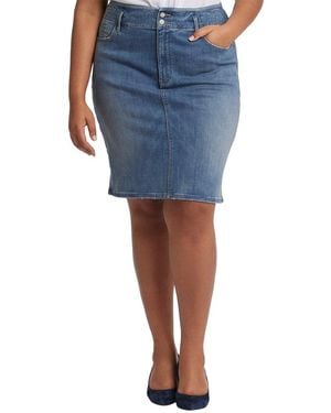 NYDJ Plus High-rise Hollywood Waist Skirt - Blue