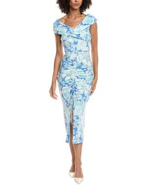Diane von Furstenberg Stephen Midi Dress - Blue