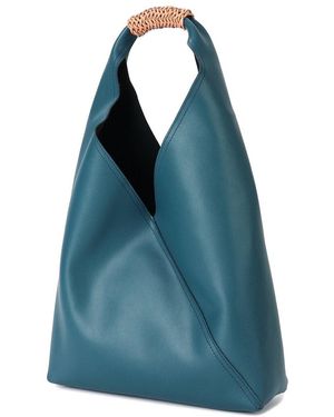 Tiffany & Fred Paris Smooth Leather Tote - Blue