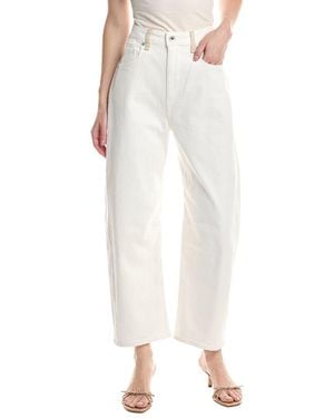Rag & Bone Chase High Rise Barrel Jean - White