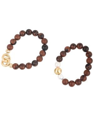 Saachi Pearl Bracelet - Metallic
