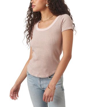 Project Social T Julie Scoop Neck Jumper Rib T-Shirt - Multicolour