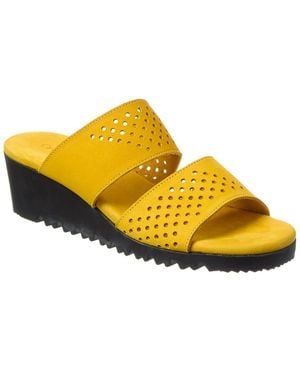 Arche Balahi Suede Wedge Sandal - Yellow