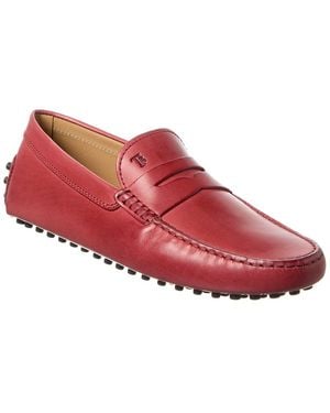 Tod's Gommino Leather Loafer - Red