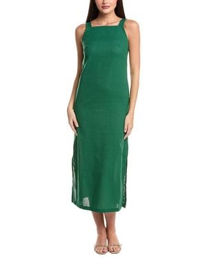 To My Lovers Linen-blend Maxi Dress - Green