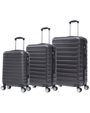 TUCCI Italy Carravia 3pc Hardside Luggage Set - Gray