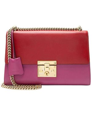 Gucci Pink Leather Padlock Medium Shoulder Bag (authentic Pre-loved) - Red