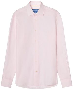Robert Talbott Reynolds Stripe Twill Dress Shirt - Pink