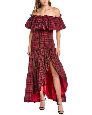 LoveShackFancy Martini Maxi Dress - Red