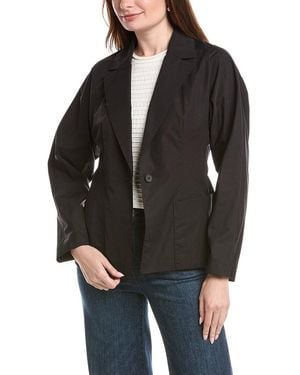 Lafayette 148 New York Petite Pintuck Back Jacket - Black