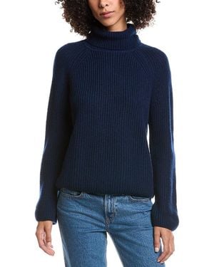 Forte Luxe Wool & Cashmere-Blend Turtleneck Sweater - Blue