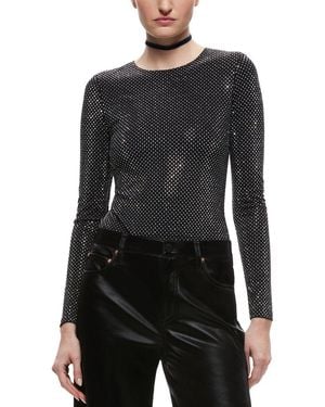 Alice + Olivia Taeyn Embellished Bodysuit - Black