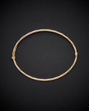 Italian Gold 18K Twist Bangle - Black