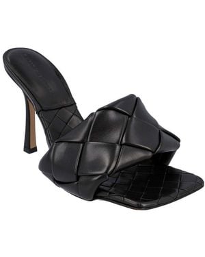 Bottega Veneta Leather Lido Mule (Authentic Pre-Loved) - Black